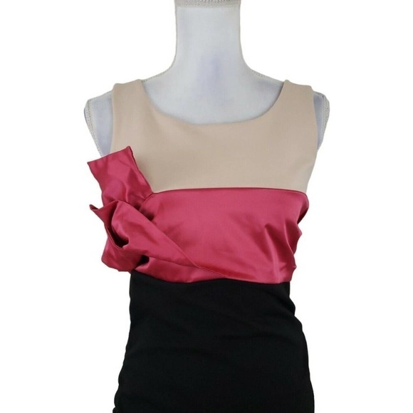 New York & Company ~Woman Size 4~ Black/Pink Sleeveless Stretch Dress NWT $74.95 - Picture 6 of 12